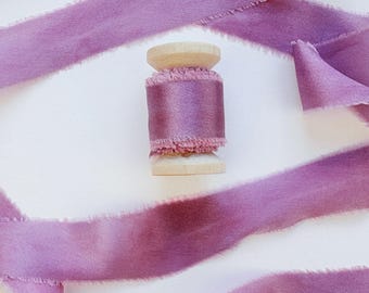 Orchid Purple Silk Ribbon, Naturally Dyed