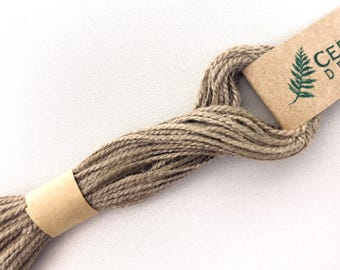 Light Brown Plant Dyed Peace Silk Embroidery Floss, 10 Yard Skein