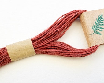 Rust Red Plant Dyed Linen Bookbinding Thread,  25/3 Coats Barbour