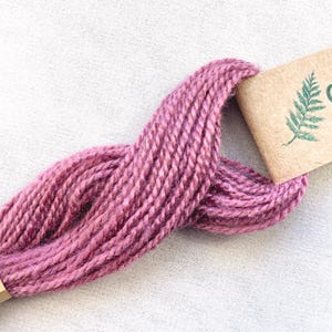 Orchid Pink Naturally Dyed Embroidery Floss, Peace Silk Embroidery Floss, Natural Dye Hand Sewing Thread, Sashiko, Visible Mending Thread