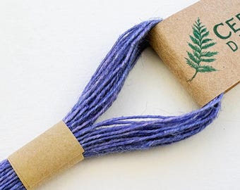 Purple Naturally Dyed Linen Book Binding Thread, Plant Dyed 25/3