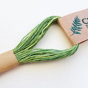 Bright Green Linen Bookbinding Thread, Plant Dyed 25/3 Coats Barbour