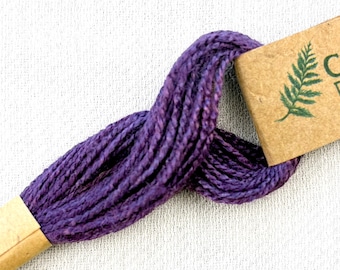 Dark Purple Peace Silk Embroidery Floss, Hand Dyed, 10 Yard