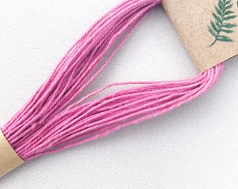 Bubblegum Pink Linen Bookbinding Thread, Naturally Dyed 25/3