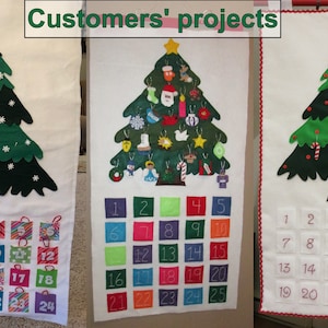 Felt Advent Calendar Pattern, Instant Download pdf, Christmas Advent Wall Hanging, Christmas Sewing Pattern image 10