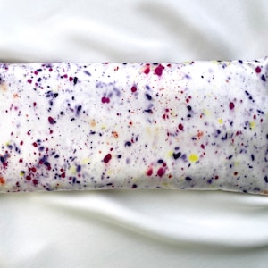 Naturally Dyed Silk Eye Pillow, Organic Lavender and Flax Seed, Multicolor Speckles, Silk Aromatherapy Eye Pillow image 1