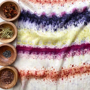 Natural Bundle Dye Kit, Naturally Dye a Silk Scarf, DIY Natural Dye Kit, Plant Dye Play Silk, Natural Dye Tutorial and Supplies image 2