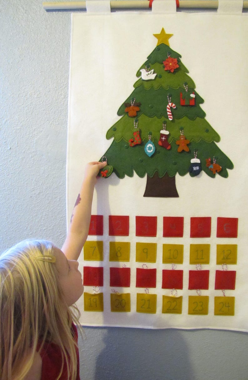 Felt Advent Calendar Pattern, Instant Download pdf, Christmas Advent Wall Hanging, Christmas Sewing Pattern image 7
