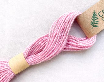Light Pink Peace Silk Embroidery Floss: Natural Dye Hand Sewing Thread
