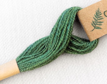 Dark Green Plant Dyed Silk Embroidery Floss