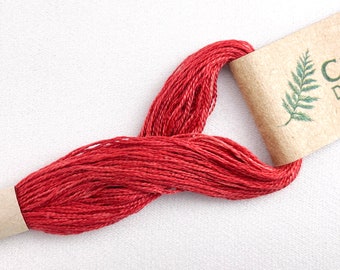 Brick Red Naturally Dyed Embroidery Floss (R4), Peace Silk Embroidery Floss, Ahimsa Silk, Plant Dyed, Hand Embroidery Thread