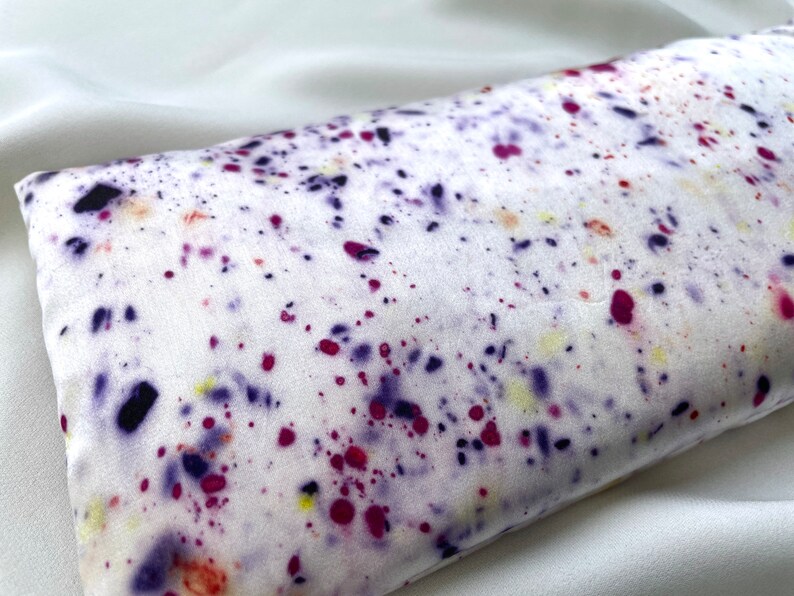 Naturally Dyed Silk Eye Pillow, Organic Lavender and Flax Seed, Multicolor Speckles, Silk Aromatherapy Eye Pillow image 5