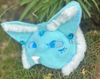 Ocean Kitty Mask: Faux Fur, Clay Nose, Five Eyes