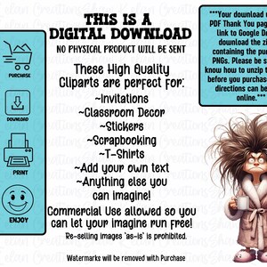 May include: A digital download graphic with a blue background and white text. The text says "This is a Digital Download" and "No physical product will be sent". The graphic also includes a list of uses for the digital download, such as invitations, classroom decor, stickers, scrapbooking, t-shirts, and more. The graphic also includes a cartoon image of a woman with messy hair and a robe, holding a cup of coffee.