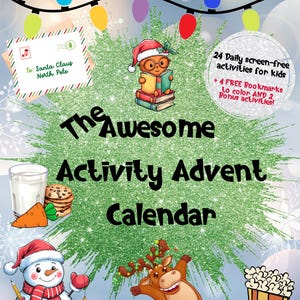 Druckbarer Adventskalender für Kinder | 24 Tage voller fantastischer Aktivitäten | Weihnachtshandwerk | Spiele | Urlaubsspaß 2024 | PDF | Ausdruckbarer Advent