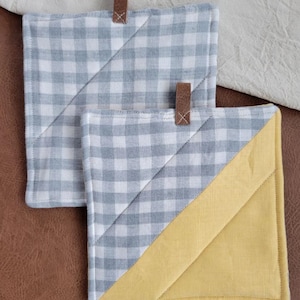 Linen Cotton Pot holder, set of two potholders