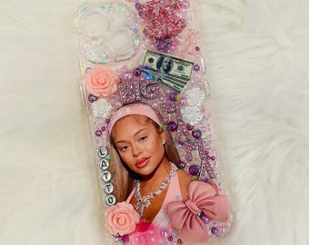 Rosa Big Mama Latto iPhone-skal: Trendigt personligt genomskinligt mobilskal