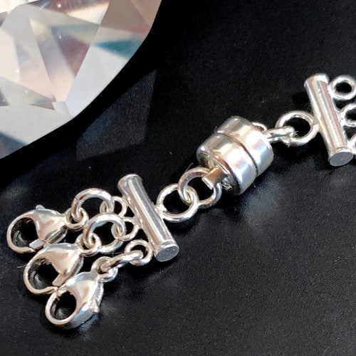 Small Sterling Layering Clasp for 3 Necklaces Easily Layer Etsy