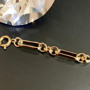 18kt Gold Filled Long Short Chain Extender, Gold Chain Extension, Gold Filled Chain Necklace Extender, Gold Paperclip Necklace Extender -X70