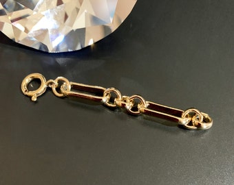 18kt Gold Filled Chain Extender: Paperclip Necklace Extension