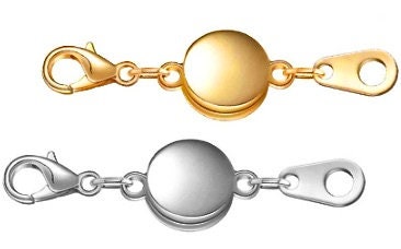 KISSPAT Gold Magnetic Necklace Clasps and Closures Set of 4 Sterling Silver  Magnetic Clasps for Necklaces Jewelry Extenders