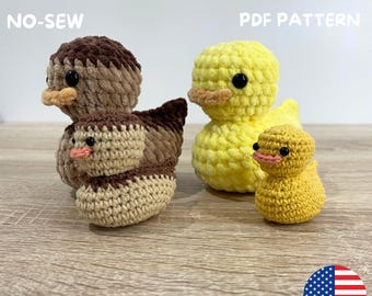 No-Sew Rubber Duck Crochet Pattern: 2IN 1 Amigurumi Plushie (PDF Pattern)
