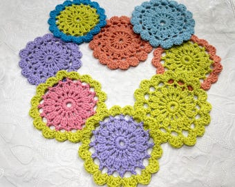 Padrão de crochê para porta-copos de flores: PDF para iniciantes (download digital)