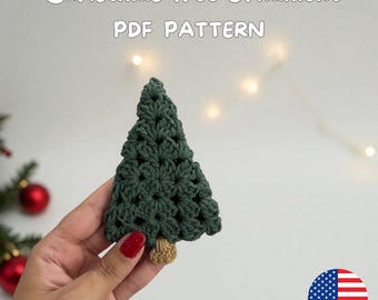 Padrão de enfeite de árvore de Natal em crochê: guirlanda festiva (padrão em PDF)