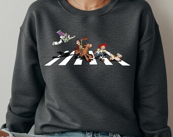 Toy Story Abbey Road-sweatshirt, retro Disney-shirt voor familie-uitje