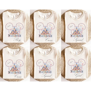 Custom Birthday Girl Shirt, Disney Castle Birthday Shirt, Personalized Birthday Girl Shirt, Custom Birthday Squad Shirt, Kids Birthday Shirt
