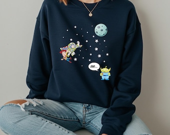 Disney Toy Story Character Sweatshirt, Buzz Lightyear Hoodie,Cool Toy Story Tee,Woody Sweater,Disney Gift Tee,Buzz And Woody,Toy Story Alien