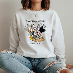 Retro Walt Disney&#39;s Disneyland All Characters Sweatshirt, Disneyland Hoodie, Disney Trip Tee, Disney Family Trip Hoodie, Mickey and Friends