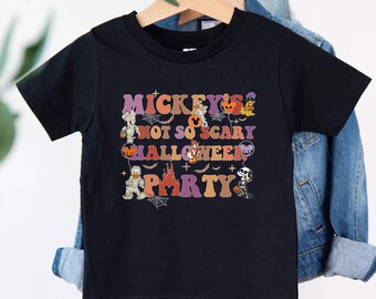 Mickey's Not So Scary Halloween-feestshirt, Mickey en vrienden Halloween-shirt, leuk Disney Halloween-shirt, Mickey Halloween 2025 T-shirt