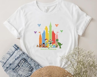 Camiseta de Toy Story de Disney, "Tienes un amigo en mí", camiseta genial de Toy Story, camiseta de Woody, camiseta de regalo de Disney, camiseta de viaje familiar de Disney