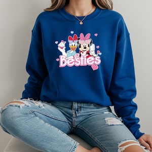 Moletom da Minnie e Daisy Besties, moletom da Daisy Duck e da Minnie Mouse, moletom do Magic Kingdom, suéter das Besties, moletom das Besties da Disney