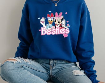 Minnie And Daisy Besties Sweatshirt, Daisy Duck And Minnie Mouse Hoodie, Magical Kingdom Sweatshirt, Besties Sweater, Disney Besties Hoodie