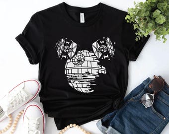 Camiseta de Mickey Star Wars, camiseta Disney para papá, diseño vintage
