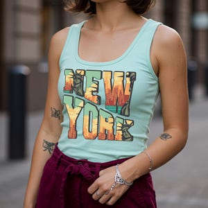 New York Racerback, East Coast Top, New York Gift, New York City Shirt, New York Vacation Gift, New York Trip Gift, NYC Shirt, NYC Theme Tee