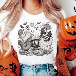 Ghost Chicken Shirt, Halloween Chicken Shirt, Funny Chicken Shirt, Chicken Lover Gift, Farm Animal Shirt, Cute Chicken Shirt, Ghost Shirt