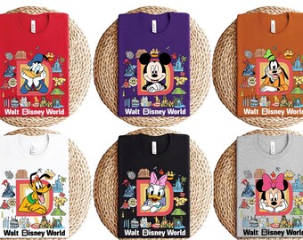 Camiseta personalizada de Disney World Tour, camiseta de Mickey y sus amigos