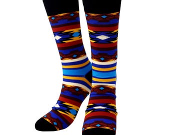 Southwest Twilight Knit Socks : Unisex Cotton Funny Design