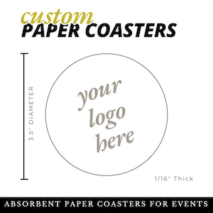 Dessous de verre en papier personnalisables pour événements / Dessous de verre avec logo personnalisé