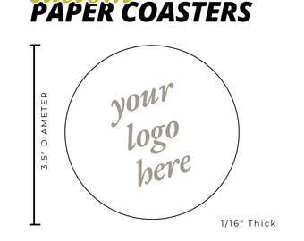Customizable Paper Coasters for Events / Custom Logo Coaster