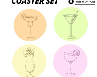 Set di sottobicchieri in silicone per cocktail: super assorbenti con inserti in carta