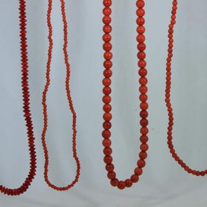 Red Coral Beaded Necklace: Handmade Gemstone Jewelry