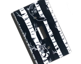 Moonlit Forest Animals Glow in the Dark Light Switch Plate Cover