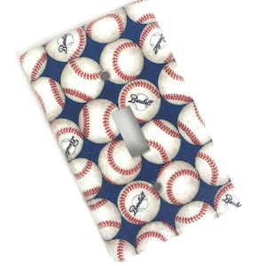 Baseball Light Switch Plate Cover image 1