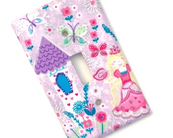 Princess Glitter Light Switch Plate Cover