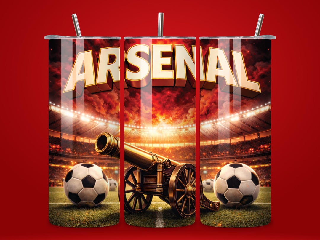 ARSENAL Football Team Designs 20oz Skinny Tumbler Wrap PNG, NFL ...