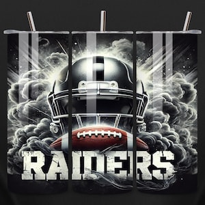 RAIDER fotbollslag designar 20oz smal tumbler wrap PNG, NFL sömlös design, 20oz sublimeringstumbler, digital nedladdningsmall